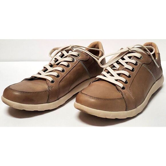 Cobb Hill Amalie Comfort Shoes WOM US11 CH9548 Taupe Leather Lace Up Sneakers - Picture 4 of 16